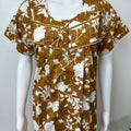 Mustard Floral Printed 100% Cotton Nightgown