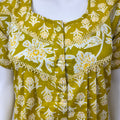 Yellow Pure Cotton Nightgown Elegant & Comfortable