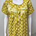 Yellow Pure Cotton Nightgown Elegant & Comfortable