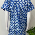 Blue Pleated 100% Cotton Nighty Soft & Comfortable.