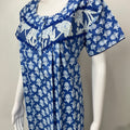 Blue Pleated 100% Cotton Nighty Soft & Comfortable.