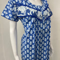 Blue Pleated 100% Cotton Nighty Soft & Comfortable.