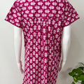 Pink 100% Cotton Nighty with Double Print