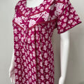 Pink 100% Cotton Nighty with Double Print