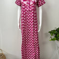 Pink 100% Cotton Nighty with Double Print