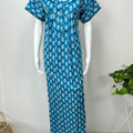 Blue Pleated Cotton Nightgown Soft & Comfortable.