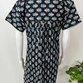 Black Pure Cotton Nighty for Women
