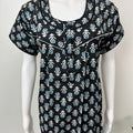 Black Pure Cotton Nighty for Women