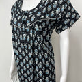 Black Pure Cotton Nighty for Women