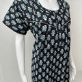 Black Pure Cotton Nighty for Women