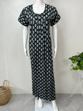 Black Pure Cotton Nighty for Women