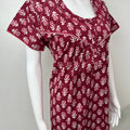 Hot Pink 100% Cotton Women's Nighty