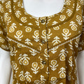 Olive Green Pleated 100% Cotton Nighty.
