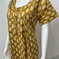 Olive Green Pleated 100% Cotton Nighty.