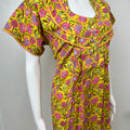 Yellow Printed 100% Cotton Nightgown