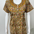 Mustard Printed 100% Cotton Nightgown