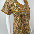 Mustard Printed 100% Cotton Nightgown