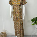Mustard Printed 100% Cotton Nightgown