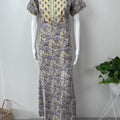 Yellow 100% Cotton Nightgown With Classic Embroidery