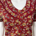 Maroon Printed 100% Cotton Nighty Soft & Comfortable