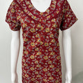 Maroon Printed 100% Cotton Nighty Soft & Comfortable