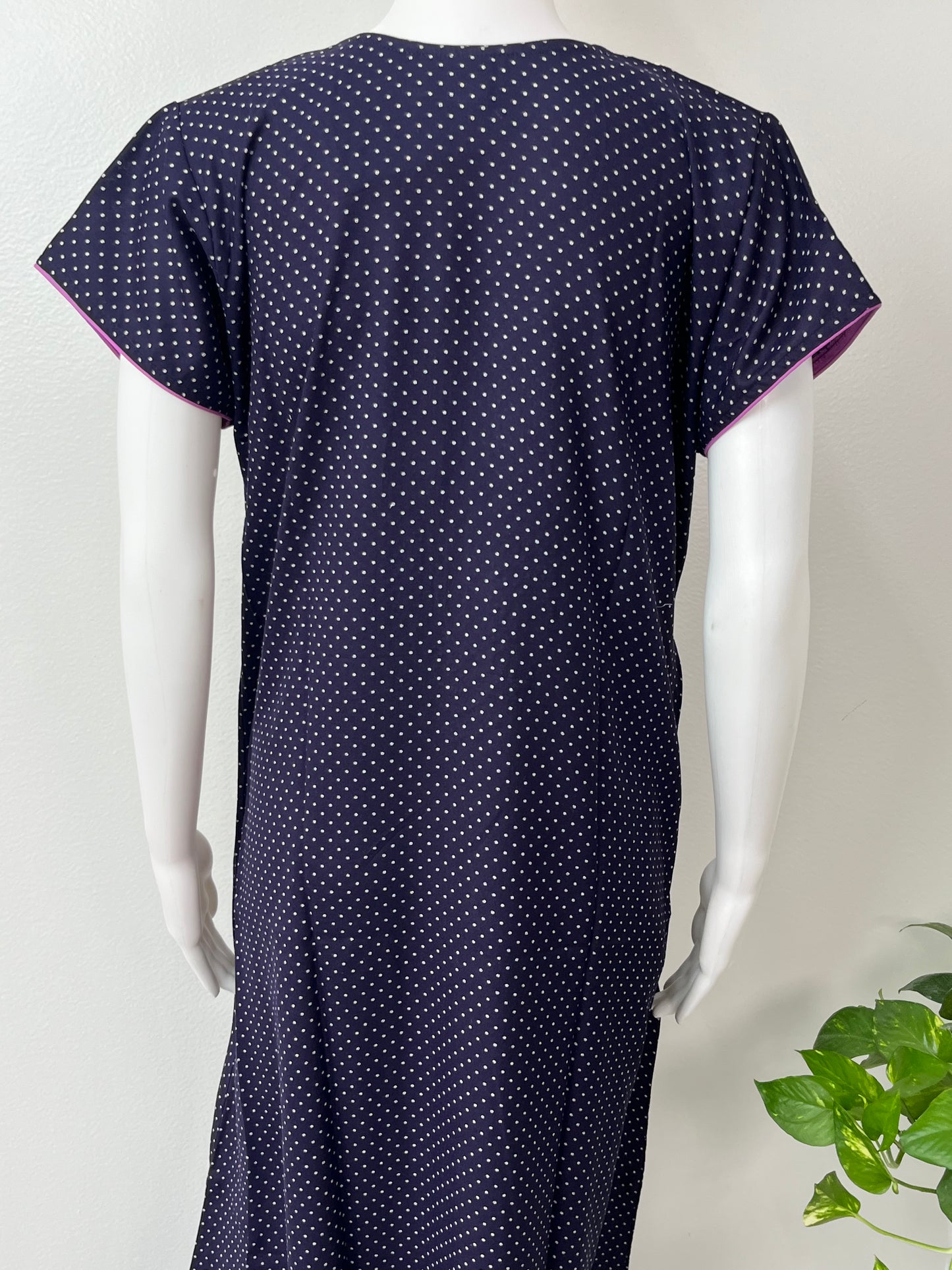 Purple Premium Alpine Embroidered Nightgown