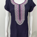 Purple Premium Alpine Embroidered Nightgown
