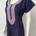 Purple Premium Alpine Embroidered Nightgown