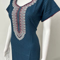 Turquoise Soft & Stylish Alpine Fabric Nighty