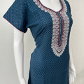 Turquoise Soft & Stylish Alpine Fabric Nighty