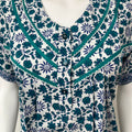 Blue Pleated Pure Cotton Nighty for Women