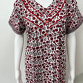 Red 100% Cotton Nightgown Comfortable & Elegant