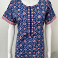 Royal Blue 100% Cotton Nighty Comfortable & Elegant