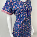 Royal Blue 100% Cotton Nighty Comfortable & Elegant