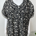 Black Pleated 100% Cotton Nightgown