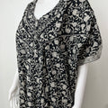 Black Pleated 100% Cotton Nightgown