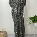 Black Pleated 100% Cotton Nightgown