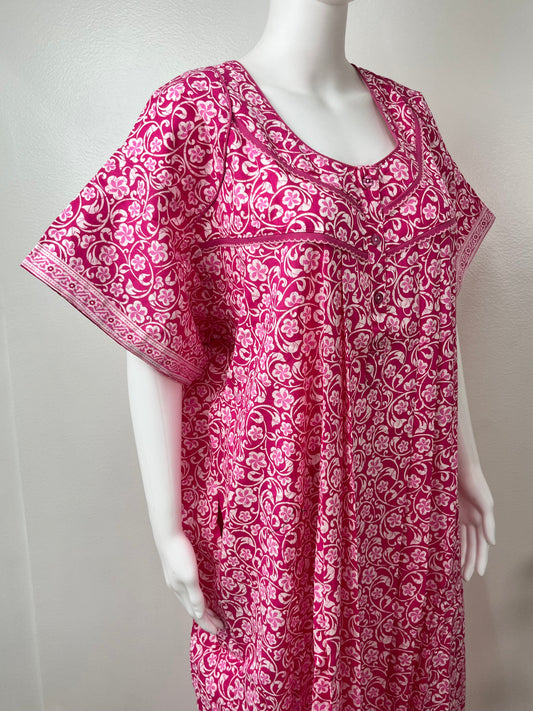 Pink 100% Cotton Nighty Soft & Comfortable