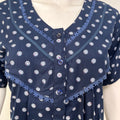 Floral print alpine pleated nighty for women with pocket
