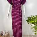 Floral print alpine pleated nighty for women with pocket