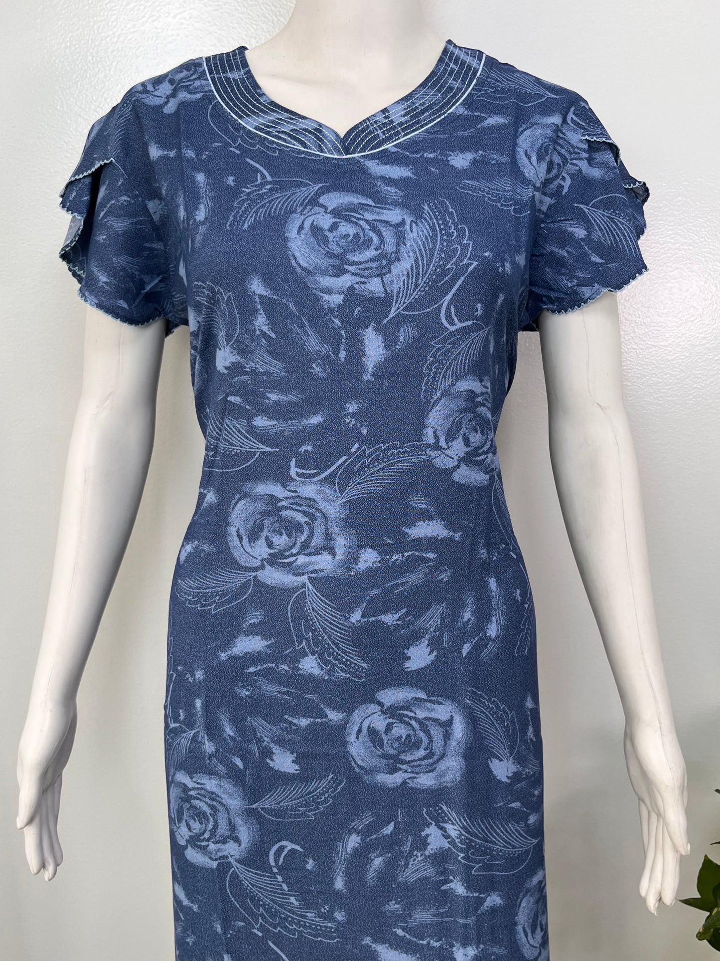 Floral print alpine A-line nightgown for women