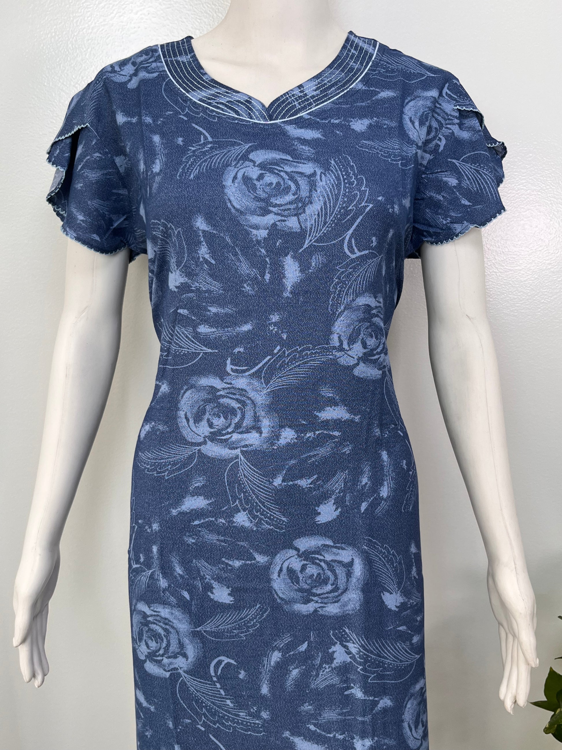 Floral print alpine A-line nightgown for women