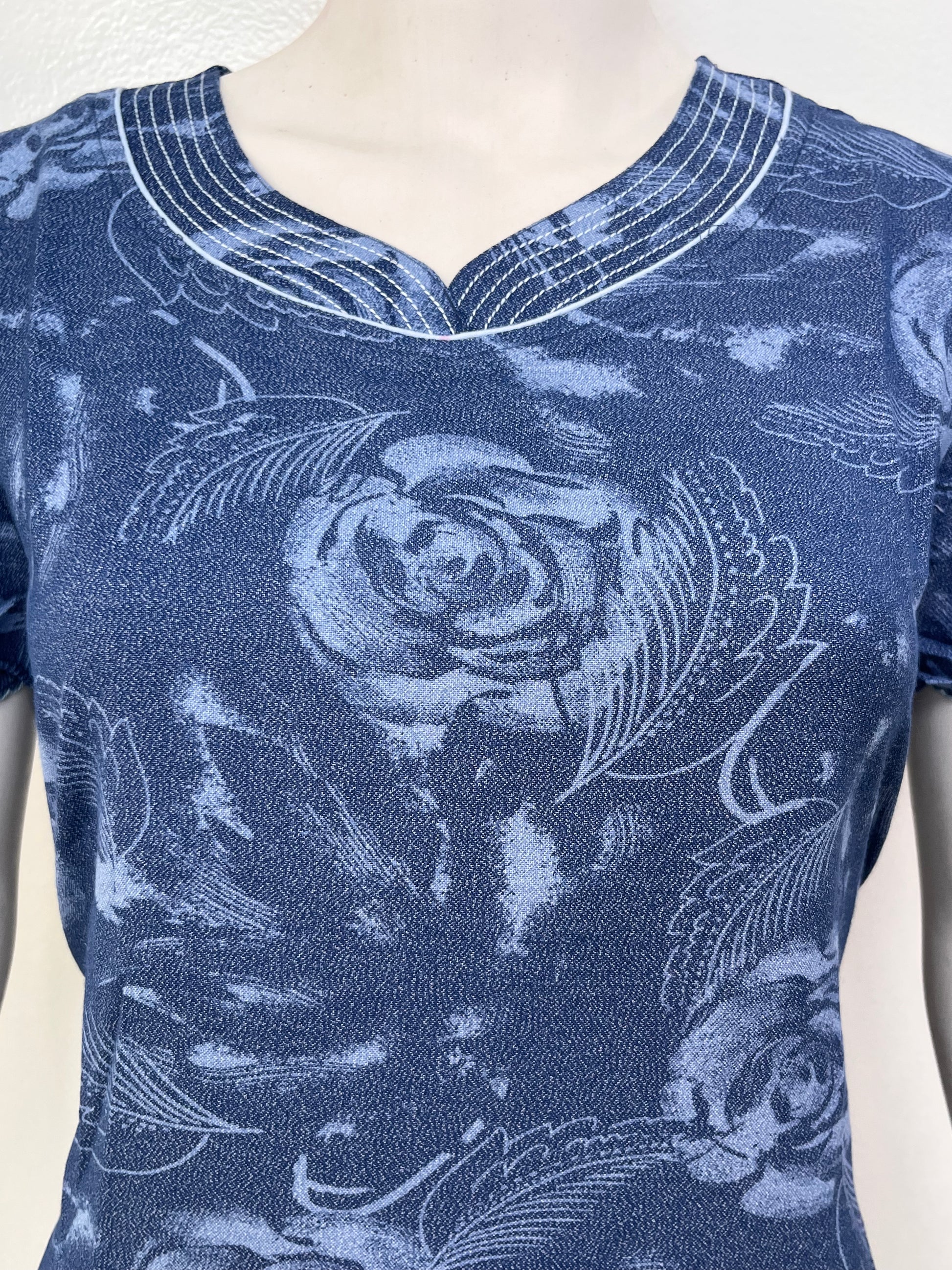 Floral print alpine A-line nightgown for women