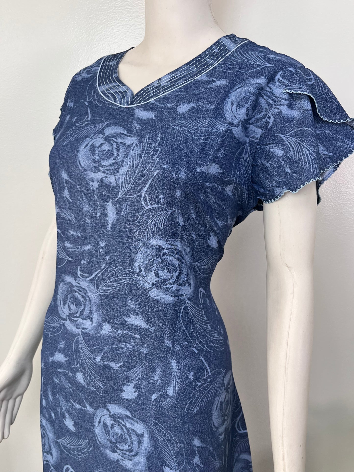 Floral print alpine A-line nightgown for women