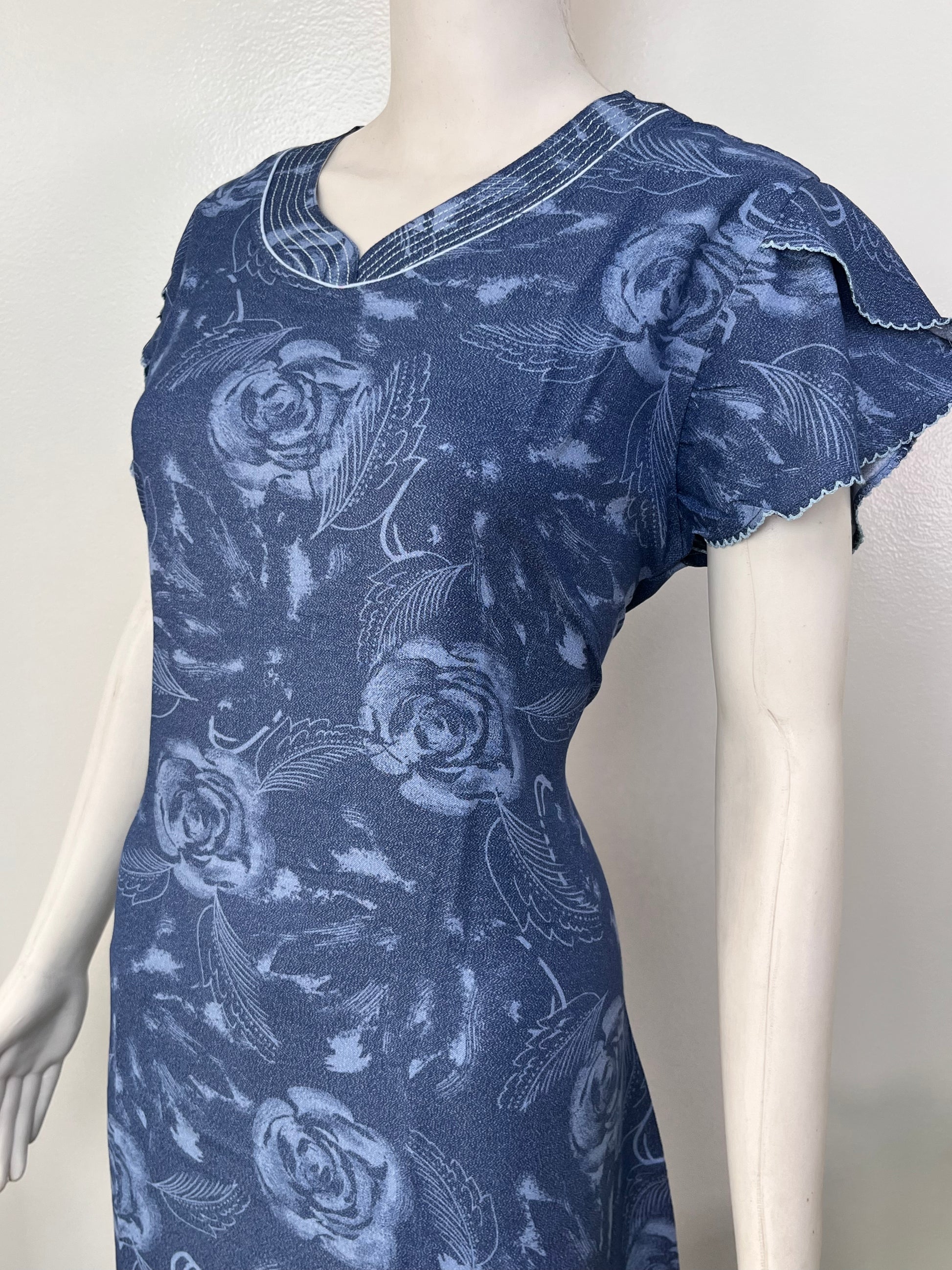 Floral print alpine A-line nightgown for women