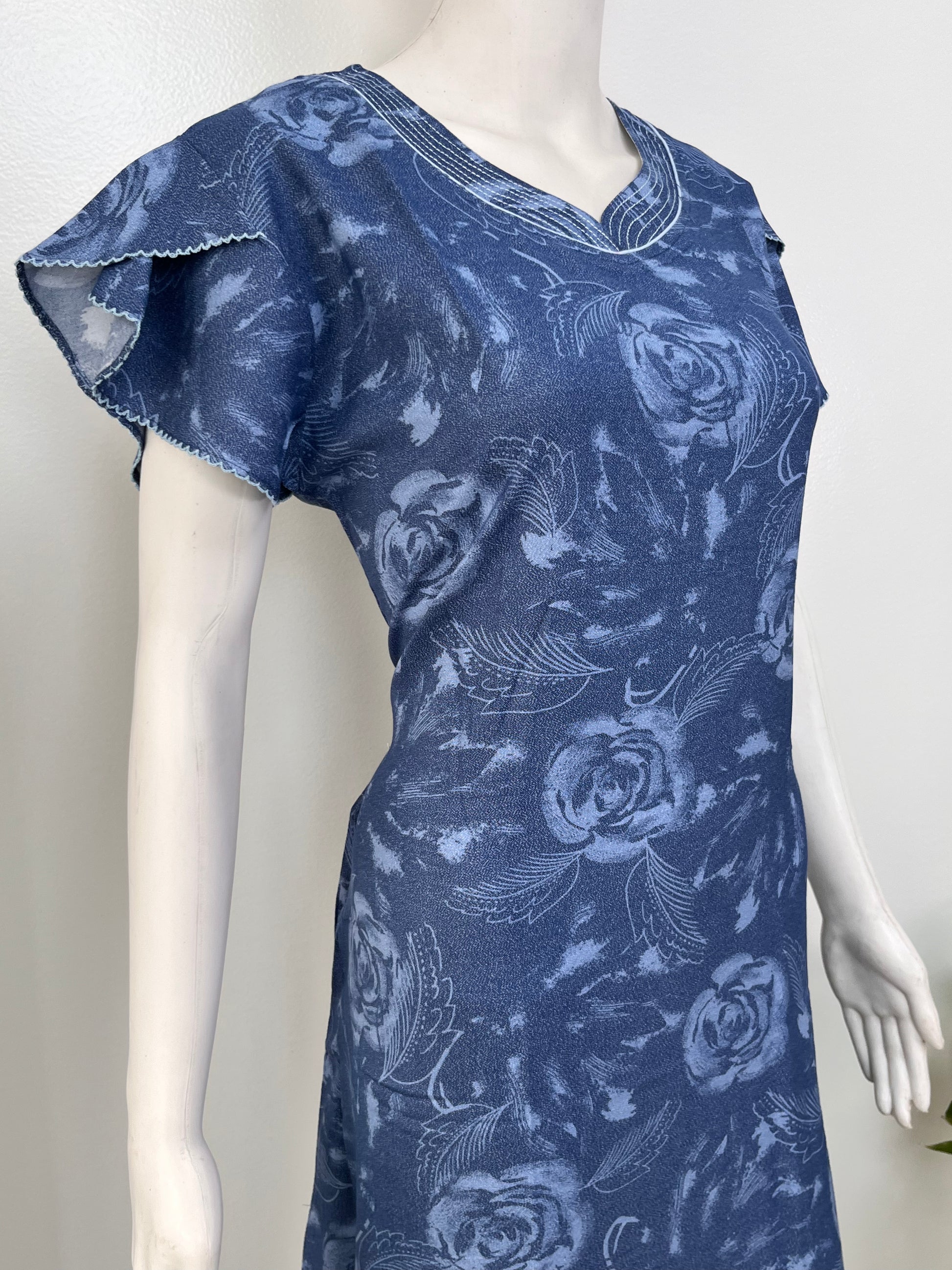 Floral print alpine A-line nightgown for women