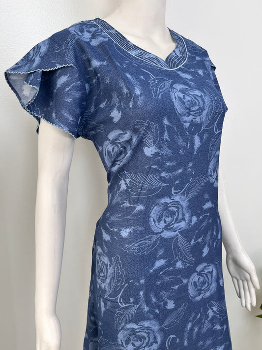 Floral print alpine A-line nightgown for women
