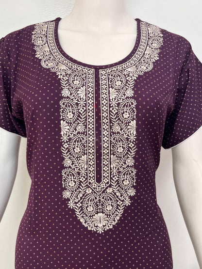 Designer alpine A-line nighty for women from Rose Petals