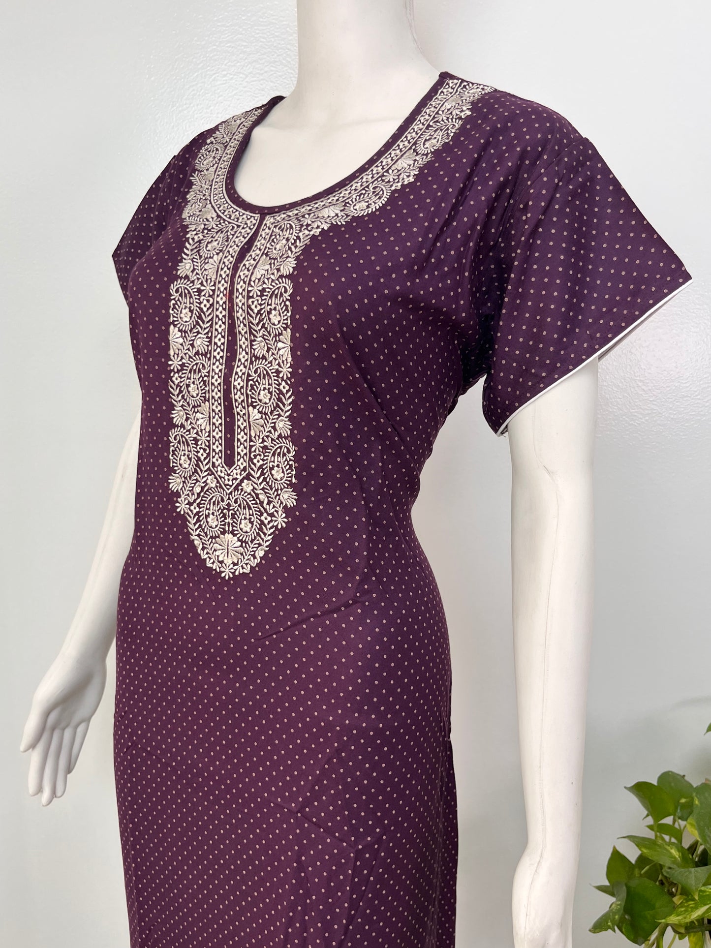 Designer alpine A-line nighty for women from Rose Petals