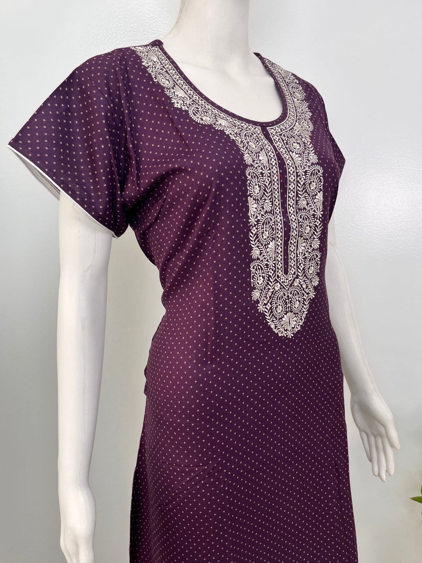 Designer alpine A-line nighty for women from Rose Petals